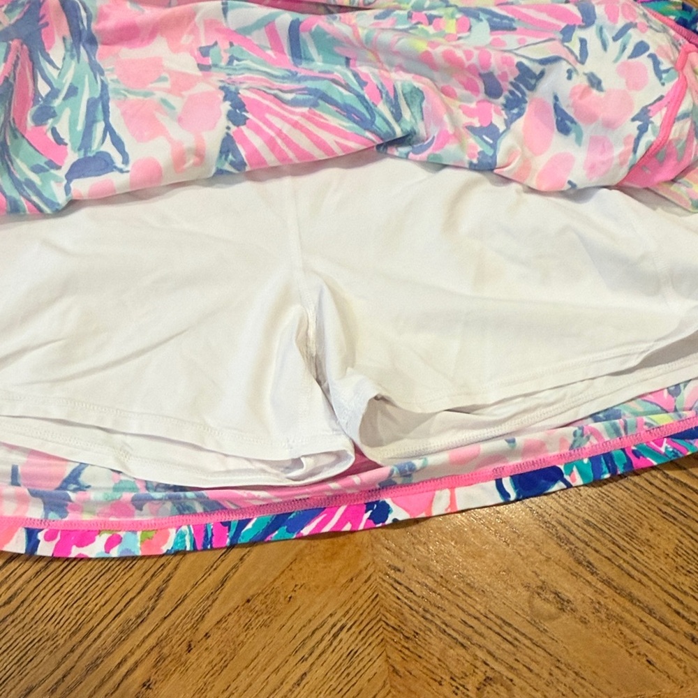 Lilly Pulitzer Meryl Luxletic Gumbo Limbo Aila Skort Skirt Women XL Athleisure - Picture 6 of 13